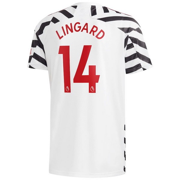 Maglia Manchester United NO.14 Lingard 3ª 2020-2021 Bianco